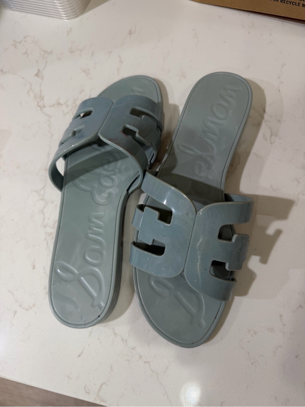 Sam Edelman Pale Blue Slide Sandals